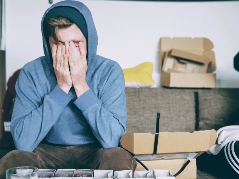 Person showing signs of stress affecting metabolism